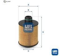 UFi Oil Filter 25.061.00 - Spin-On, Fits Lancia Opel Peugeot Piaggio Saab Suzuki Vauxhall
