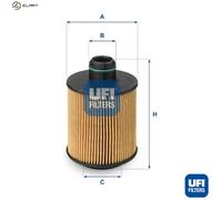 UFi Oil Filter 25.061.00 - Spin-On, Fits Lancia Opel Peugeot Piaggio Saab Suzuki Vauxhall