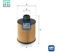 UFi Oil Filter 25.061.00 - Spin-On, Fits Lancia Opel Peugeot Piaggio Saab Suzuki Vauxhall