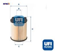 UFI Filters, Oil Filter 25.110.00, Replacement Oil Filter, Suitable for Car, Applicable to Various Models Volvo S60, S90, V40, V60, V70, V90, XC40, XC60, XC70 e XC90