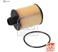 febi bilstein 39837 Oil Filter with seal ring, 1 unit | Compatible with: Alfa Romeo 159, 159 Sportwagon, Brera, Giulietta, Mito, Spider, Chevrolet Aveo Hatchback, Aveo Notchback