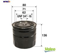 VALEO 586018 Oil filter