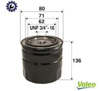 VALEO 586018 Oil filter