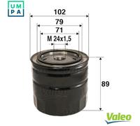 Valeo Oil Filter 586061 - Spin-on - Fits Toyota & Tata (Camry, Corolla, Sierra)