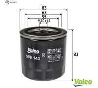 VALEO 586143 Oil filter
