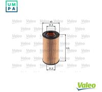 VALEO 586501 Oil filter