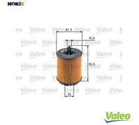 VALEO 586563 Oil filter