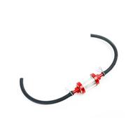 Oil Filter 8mm Motorcycle Inner Fuel Filter Gasoline Filters + Petrol Line Hose + Clips Moto Scooter Bike Replacement Part(Red)
