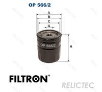 Oil Filter Alfa Romeo Lancia Fiat Autobianchi Seat Abarth:33,ALFASUD,BETA X559