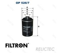 Oil filter FILTRON OP 526/7 for AUDI A3 (8P1) 1.8 2006-2012