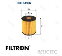 FILTRON OE 649/6 Oil filter