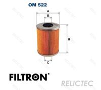 Oil Filter BMW Wiesmann Alpina:E36,E34,E46,EXPRESS,3,5,Z3,B10,MF3 D215 ELE4165