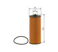 Oil filter Filter Insert F 026 407 237 BOSCH for MERCEDES-BENZ S-CLASS CLS SL
