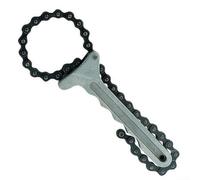 Oil Filter Chain Wrench Tool Fits 3/8In to 4 1/4In Outer Diameter with Adjustable Steel Chain and Aluminum Handle