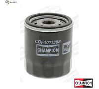 Champion Autoparts Oil Filter COF100138S - Spin-on, for Citroën Fiat Peugeot Subaru Suzuki Toyota VW