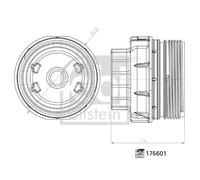 FEBI BILSTEIN 176601 Cover, oil filter housing