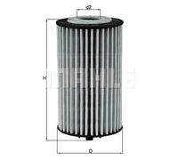 Oil Filter Element MAHLE OX 978D- Car Fits Vauxhall Astra-J Insignia