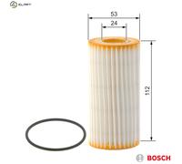 F 026 407 278 Oil Filter Insert Fits Audi Porsche Seat Skoda VW Cupra By Bosch