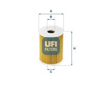 Oil filter Filter Insert 25.091.00 UFI for CHEVROLET OPEL HYUNDAI