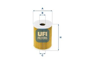 Oil filter Filter Insert 25.091.00 UFI for CHEVROLET OPEL HYUNDAI