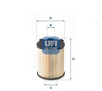 Oil filter Filter Insert 25.110.00 UFI for VOLVO V60 I V70 III XC60 I SUV S80 II