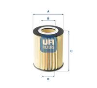 Oil filter Filter Insert 25.177.00 UFI for VOLVO LAND ROVER