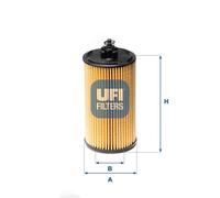 Oil filter Filter Insert 25.183.00 UFI for OPEL CHEVROLET