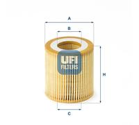 Oil filter Filter Insert 25.191.00 UFI for FORD FORD USA