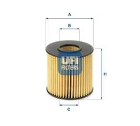 Oil filter Filter Insert 25.196.00 UFI for LEXUS TOYOTA