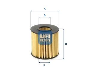 Oil filter Filter Insert 25.196.00 UFI for LEXUS TOYOTA