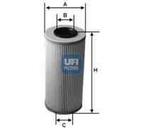 Oil filter Filter Insert 25.590.00 UFI for VW FORD