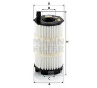 Oil filter Filter Insert HU 7005 x MANN-FILTER for AUDI VW LAMBORGHINI