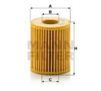 Oil filter Filter Insert HU 7009 z MANN-FILTER for TOYOTA LEXUS