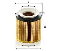 Oil filter Filter Insert HU 8002 y MANN-FILTER for BMW ALPINA