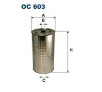 Oil filter Filter Insert OC 603 FILTRON for MERCEDES-BENZ STEYR