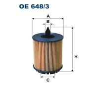 Oil filter Filter Insert OE 648/3 FILTRON for OPEL CADILLAC SAAB CHEVROLET FIAT