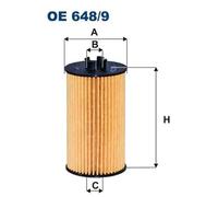 Oil filter Filter Insert OE 648/9 FILTRON for VAUXHALL OPEL