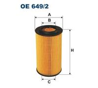 Oil filter Filter Insert OE 649/2 FILTRON for BMW ROVER LAND ROVER MG