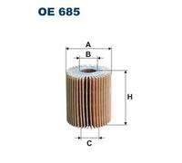 Oil filter Filter Insert OE 685 FILTRON for TOYOTA LEXUS