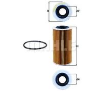 Oil filter Filter Insert OX 1076D MAHLE for AUDI VW