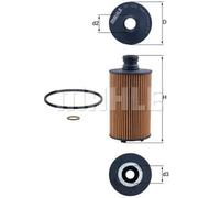 Genuine Mahle Engine Oil Filter Insert - OX1141D