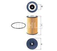 MAHLE OX 1161D Oil Filter - Oil Filter with Gasket/Gasket Set