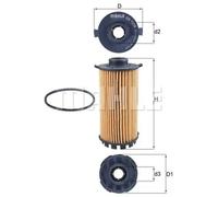 Oil filter Filter Insert OX 1218D KNECHT for PORSCHE 718 BOXSTER 718 CAYMAN