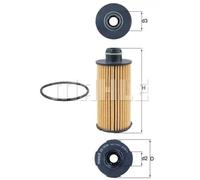 MAHLE OX 1219D Oil Filter - Oil Filter with Gasket/Gasket Set
