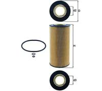 Oil filter Filter Insert OX 123/1D MAHLE for MERCEDES-BENZ PUCH SSANGYONG MAN VW
