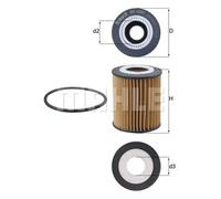 MAHLE OX 1237D Oil Filter - Oil Filter with Gasket/Gasket Set