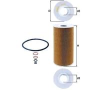 MAHLE Oil Filter OX126D - Knecht Filter - OE Fit for BMW, Opel, Land Rover