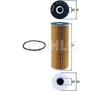 Mahle Original Oil Filter OX 133D with Gasket