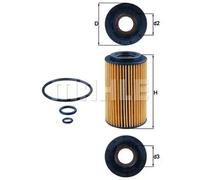 MAHLE OX 153/7D1 Oil Filter - Oil Filter with Gasket / Gasket Set