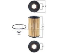 Oil filter Filter Insert OX 153D3 KNECHT for MERCEDES-BENZ JEEP